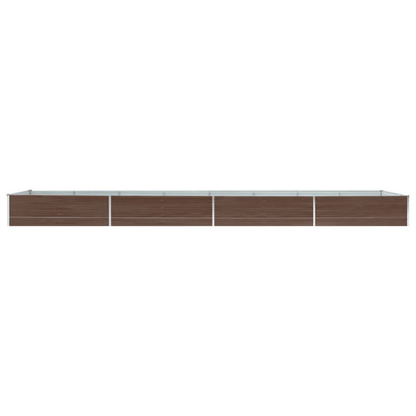 Vidaxl Planter surélevé 600x80x45 cm en acier galvanisé brun