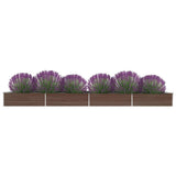 Vidaxl Planter surélevé 600x80x45 cm en acier galvanisé brun