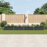 Vidaxl Planter surélevé 600x80x45 cm anthracite en acier galvanisé