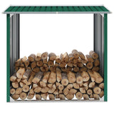 Vidaxl Firewood shed 172x91x154 cm Galvanized steel green