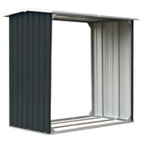 Vidaxl hangar de bois de chauffage 172x91x154 cm anthracite en acier galvanisé