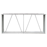 Vidaxl Firewood Shed 330x84x152 cm de acero galvanizado marrón