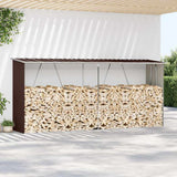 Vidaxl Sang de bois de chauffage 330x84x152 cm Brun en acier galvanisé