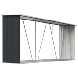 Vidaxl Sang de bois de chauffage 330x84x152 cm anthracite en acier galvanisé