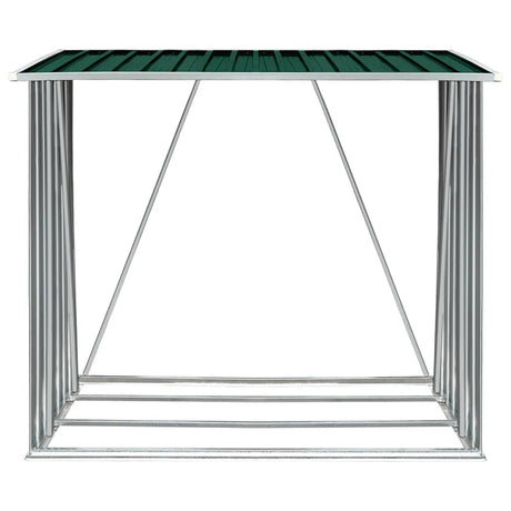 Vidaxl Hangar de bois 163x83x154 cm en acier galvanisé vert