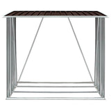 Vidaxl Hangar de bois de chauffage 163x83x154 cm brun en acier galvanisé