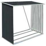 Vidaxl Hangar de bois de chauffage 163x83x154 cm anthracite en acier galvanisé