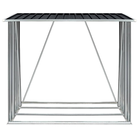 Vidaxl Hangar de bois de chauffage 163x83x154 cm anthracite en acier galvanisé