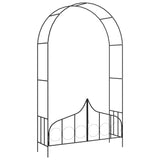 Vidaxl Garden Arch med gjerde 138x40x238 cm jern svart