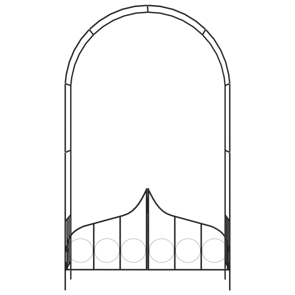 Vidaxl Garden Arch med gjerde 138x40x238 cm jern svart