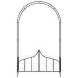 Vidaxl Garden Arch with Fence 138x40x238 CM Iron Black