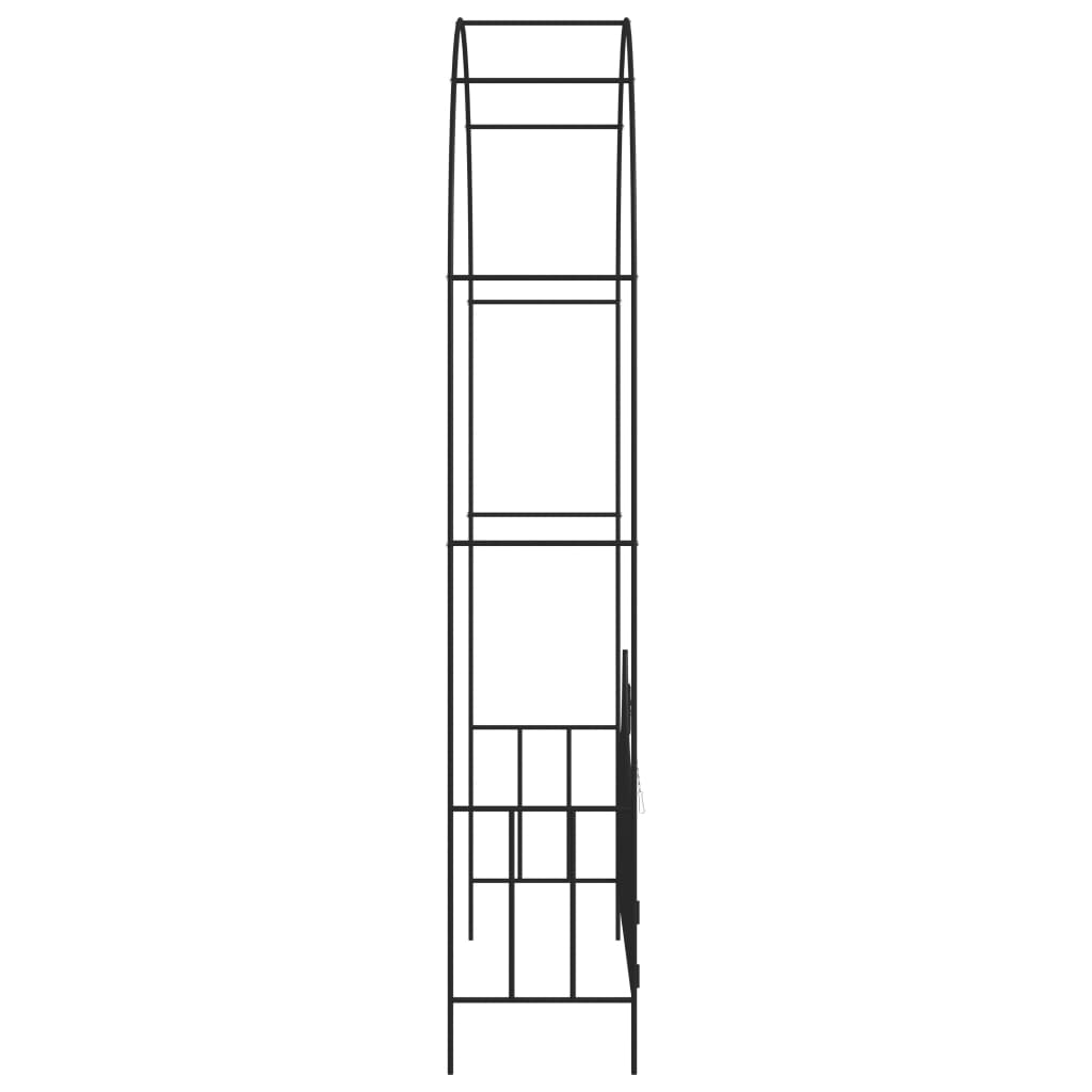 Vidaxl Garden Arch med gjerde 138x40x238 cm jern svart