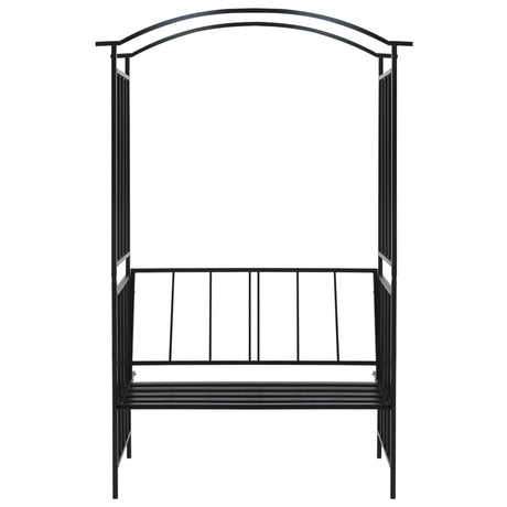 Arc de jardin vidaxl avec canapé 128x50x207 cm noire