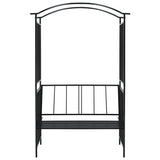 Vidaxl Garden Arch med soffan 128x50x207 cm järnsvart