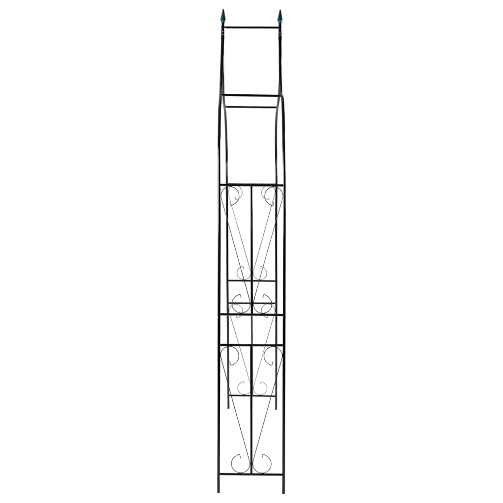 Bidaxl Garden Arch 120x38x258 cm järn mörkgrön