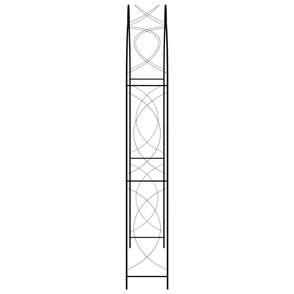 Vidaxl Garden Arch 150x34x240 cm de hierro negro