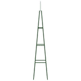 VidaXL cadres grimpants pour plantes 2 pcs 35x35x195 cm fer vert foncé