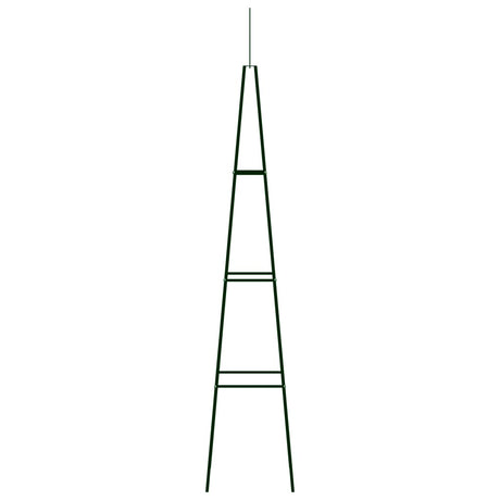 VidaXL cadres grimpants pour plantes 2 pcs 35x35x195 cm fer vert foncé