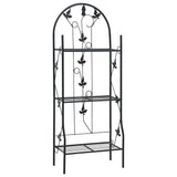 Vidaxl Plant Rack 3-skikt 52x28x128 cm järnsvart