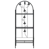 Vidaxl Plant Rack 3-skikt 52x28x128 cm järnsvart