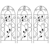 Racks d'escalade de plante vidaxl 3 ST 40x100 cm de fer noir