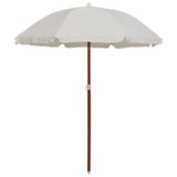 Vidaxl -parasol med stålstang 180 cm sand -farget