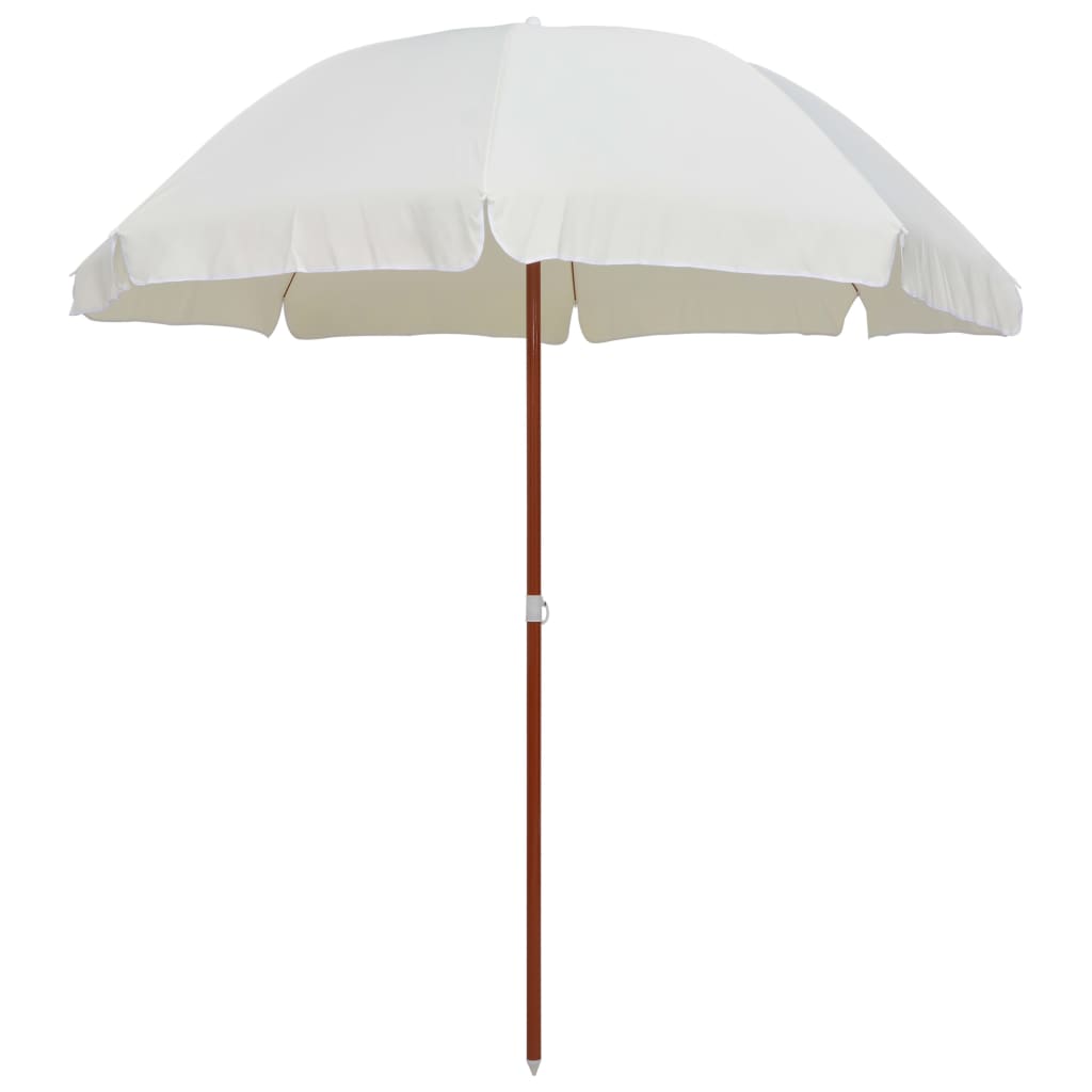 Parasol Vidaxl con poste de acero de 240 cm de arena