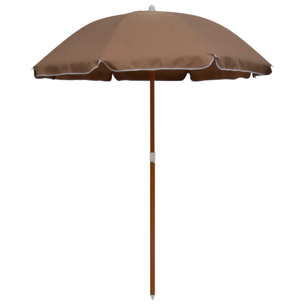 Vidaxl parasol ze stalowym słupem 180 cm taupe