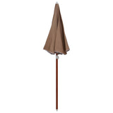 Vidaxl -parasol med stålstang 180 cm taupe