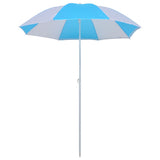 Vidaxl StrandParasol -Tent 180 cm tissu bleu et blanc