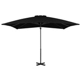 Vidaxl zweefparasol met aluminium paal 250x250 cm zwart