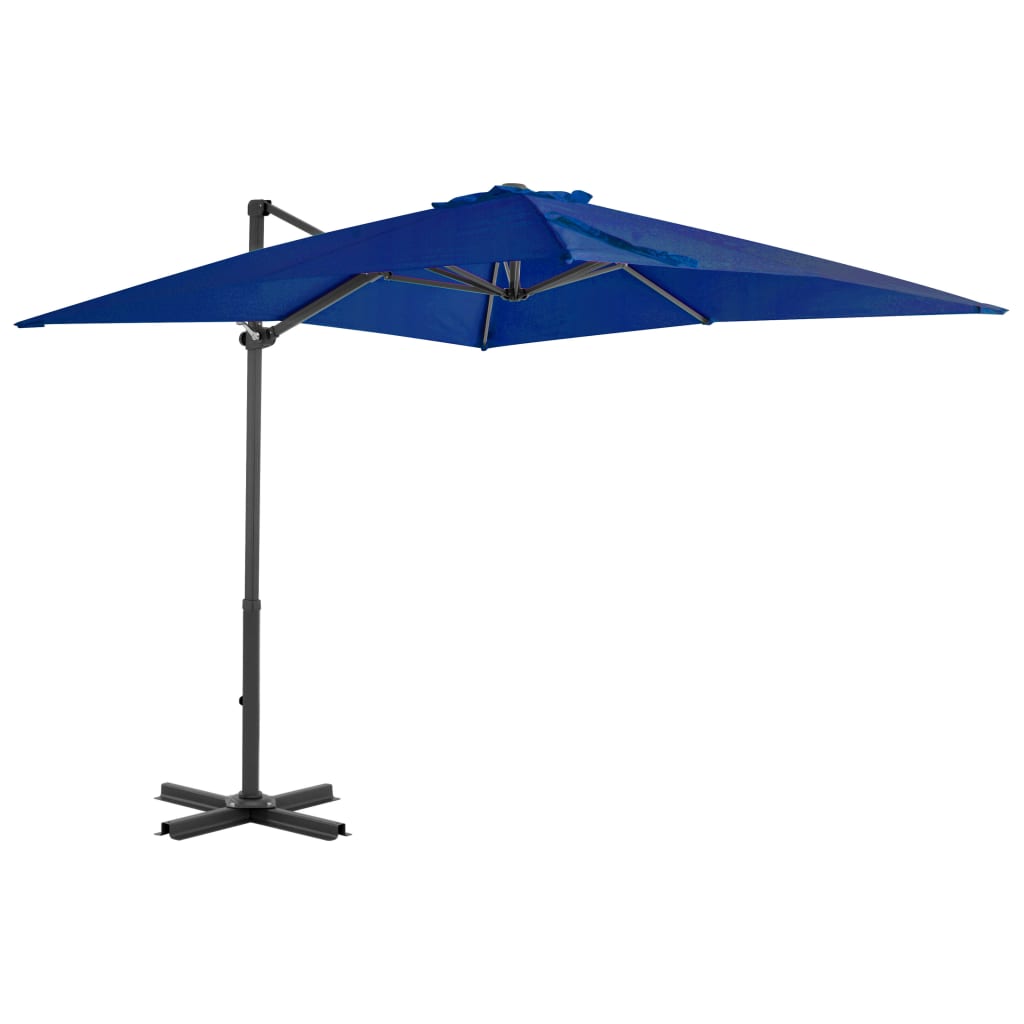 Vidaxl zweefparasol met aluminium paal 250x250 cm azuurblauw