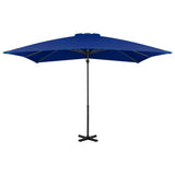 Vidaxl Parasol flottant avec poteau en aluminium 250x250 cm bleu azure