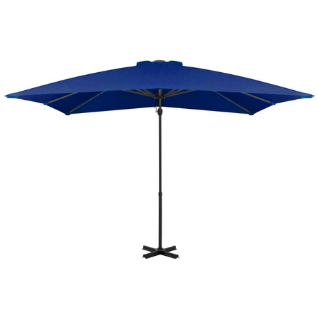 Vidaxl zweefparasol met aluminium paal 250x250 cm azuurblauw