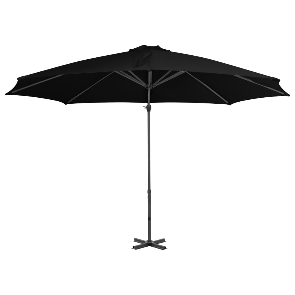 Vidaxl Floating parasol with aluminum pole 300 cm black