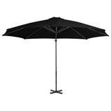 Vidaxl Floating parasol with aluminum pole 300 cm black