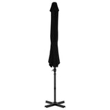 Vidaxl Floating parasol with aluminum pole 300 cm black