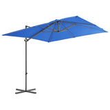 Vidaxl Parasol flottant avec poteau en acier 250x250 cm bleu azure