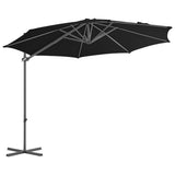 Vidaxl Floating parasol with steel pole 300 cm black