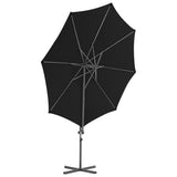 Vidaxl Floating parasol with steel pole 300 cm black