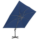 Vidaxl -schwimmendes Parasol mit Aluminiumpol 4x3 m Azurblau