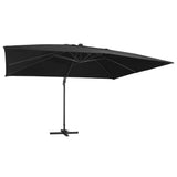 Vidaxx parasol flottant avec éclairage LED et mât 400x300 cm noir