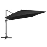 Vidaxx parasol flottant avec éclairage LED et mât 400x300 cm noir