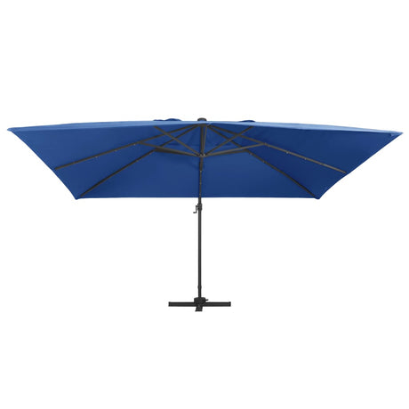 Vidaxl Floating parasol with LED and aluminum pole 400x300 cm azure blue