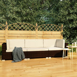 Vidaxl 3-delige loungeset met kussens poly rattan bruin