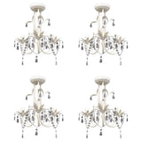 Vidaxl Chandeliers Kristal 4 St Elegant White