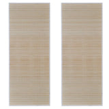 Vidaxl Carpets 2 PC rectangulaire 120x180 cm Bamboo naturel