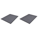 Vidaxl DOORMATS 2 PCS 90x60 cm Gris PVC