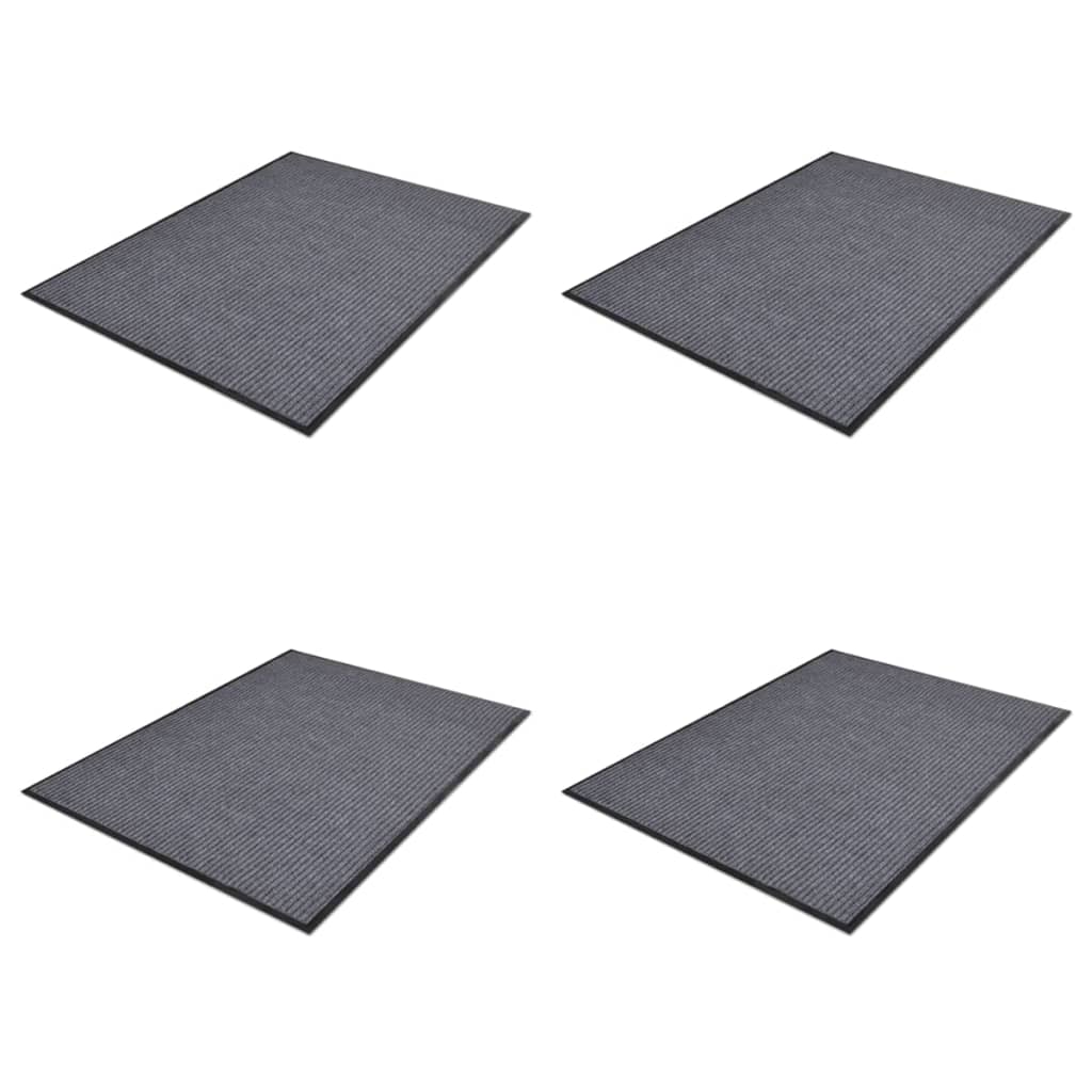 Vidaxl Doormats 4 PCS 90x60 cm PVC Gray