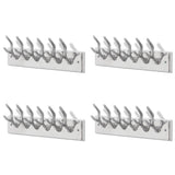 Racks de manteau vidaxl 4 st en aluminium argent couleur